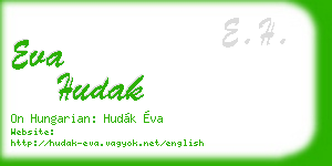 eva hudak business card