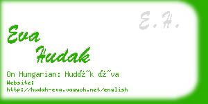 eva hudak business card